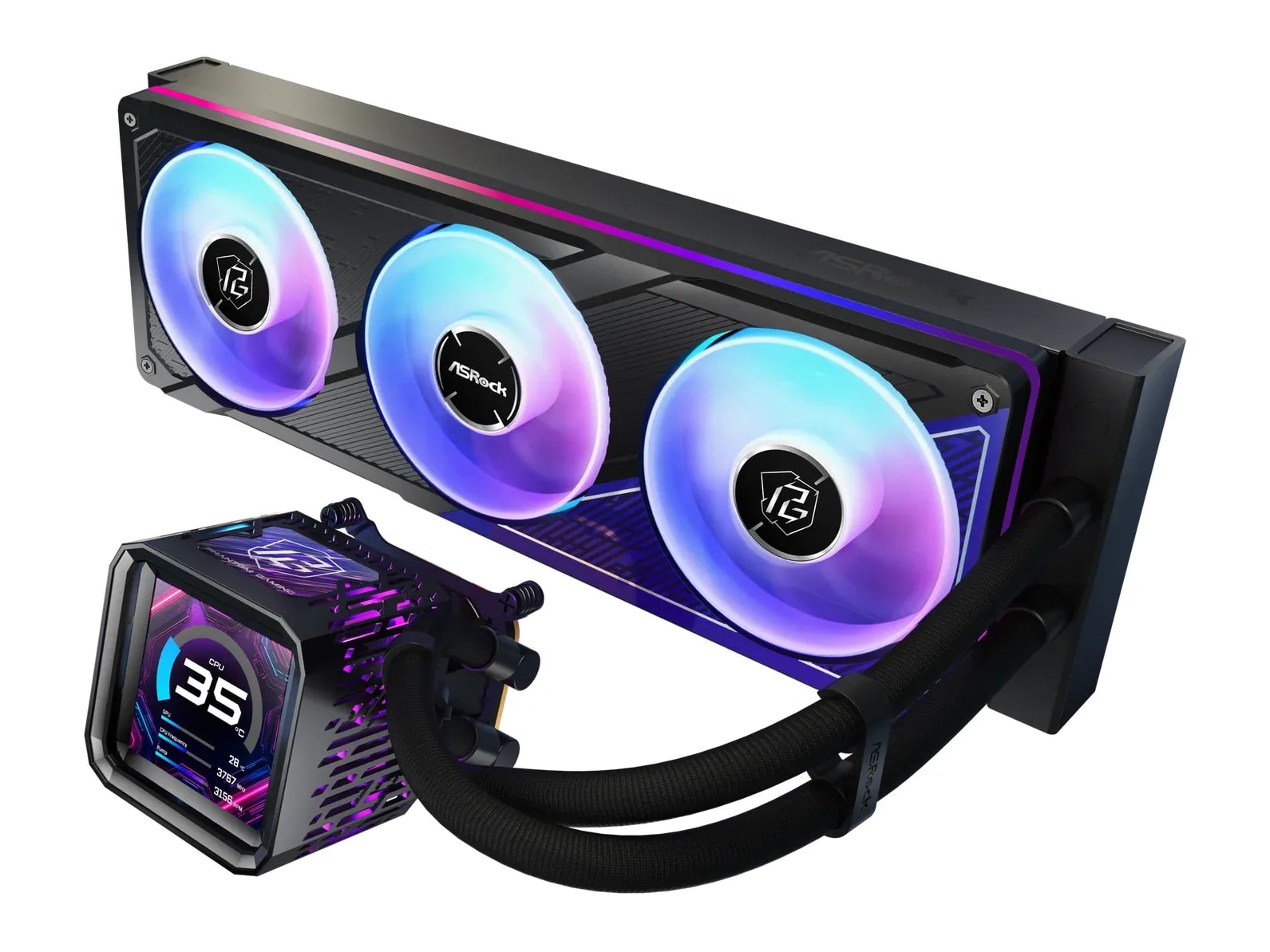 ASRock - AIO Phantom Gaming 360 LCD Cooling Systems