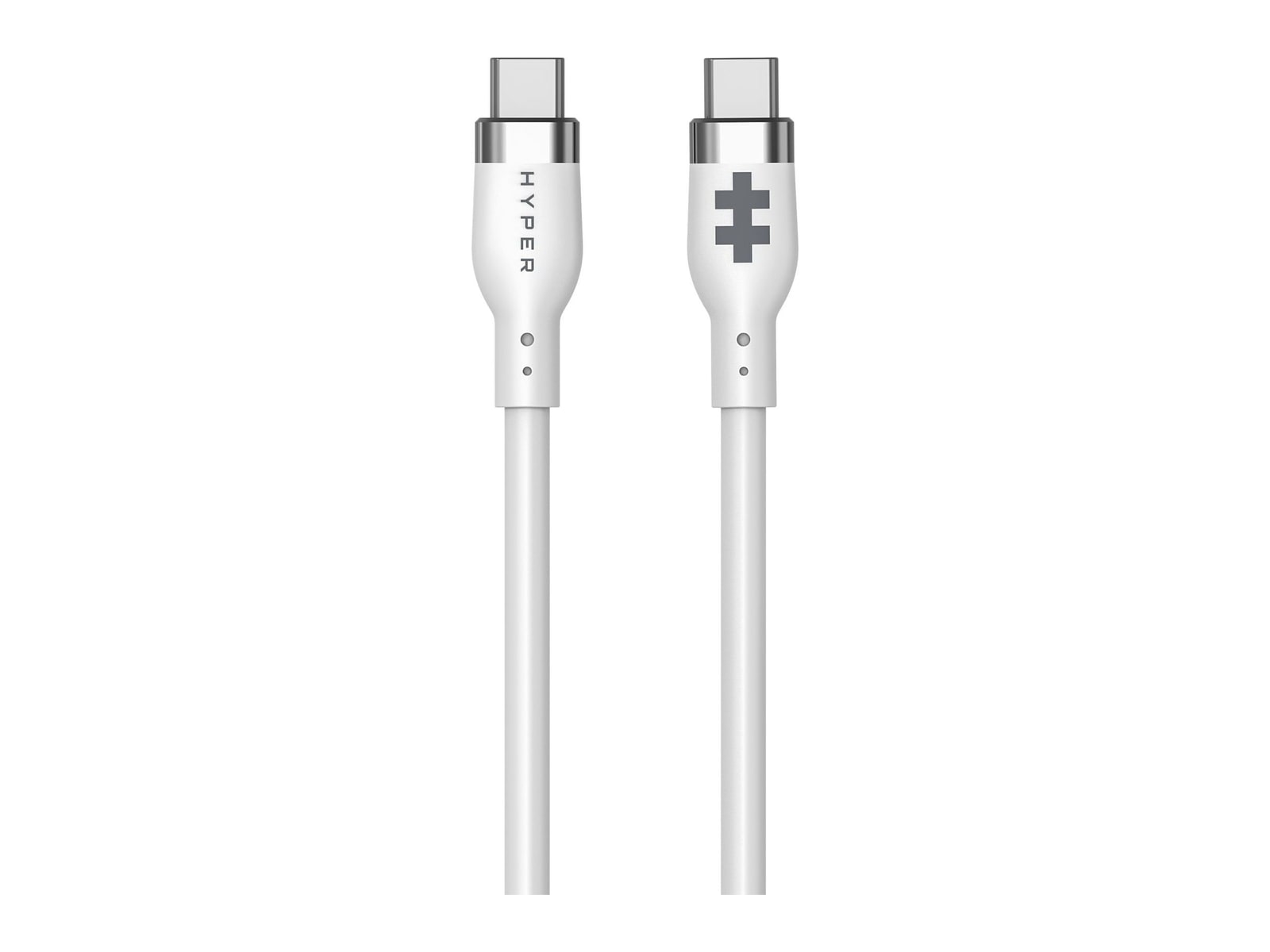 Hyper - HyperJuice USB-C Silicone Charging Cable (1.5m/5ft) White USB-C Cables