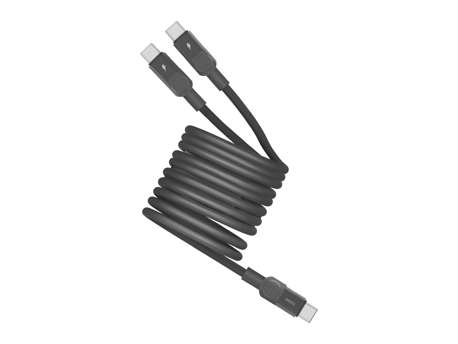 MOMAX - Mag.Link Magnetic USB-C to 2 USB-Cs Cable 100W 2m Black USB-C Cables