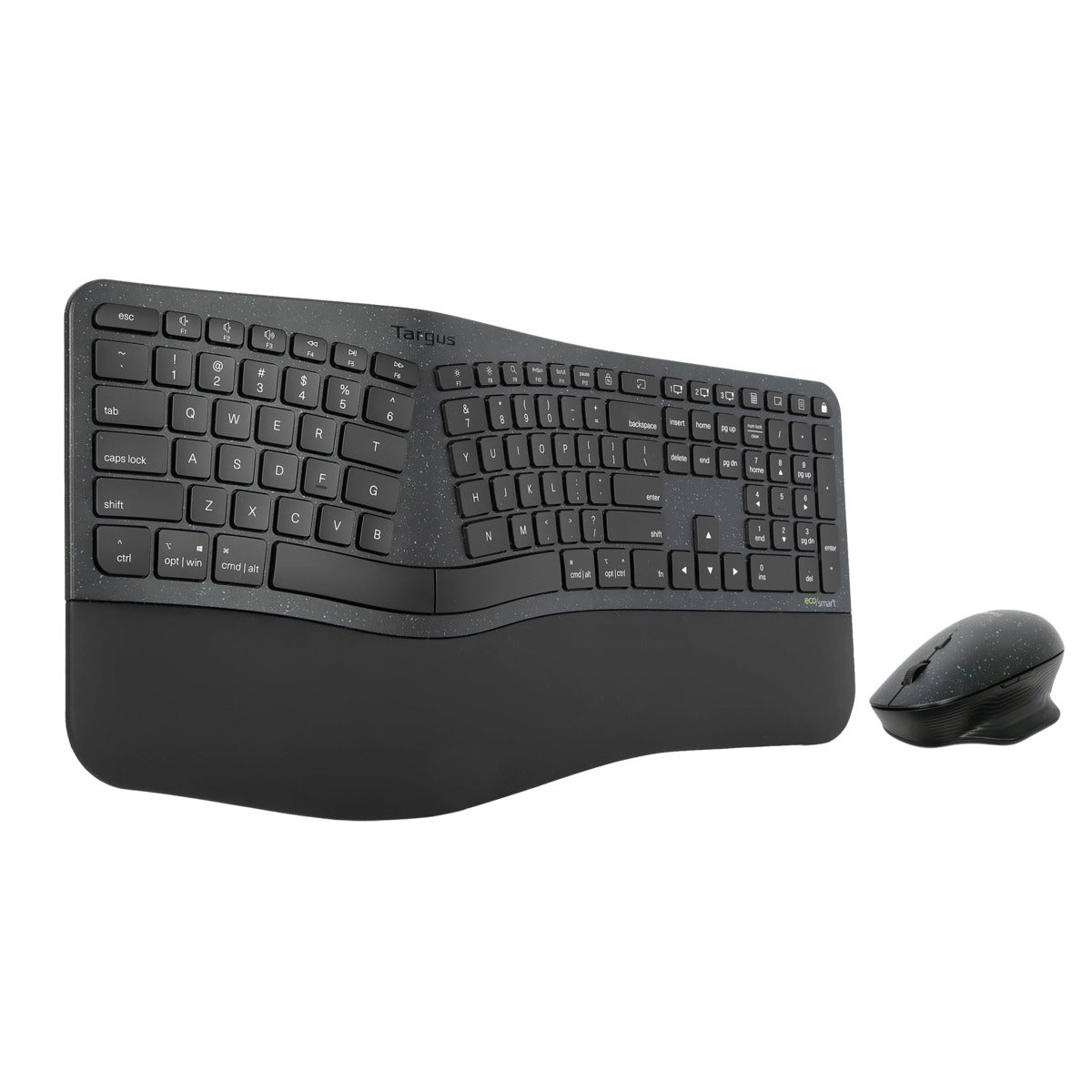 Targus - EcoSmart Ergonomic Keyboard and ErgoFlip Mouse Combo Keyboards