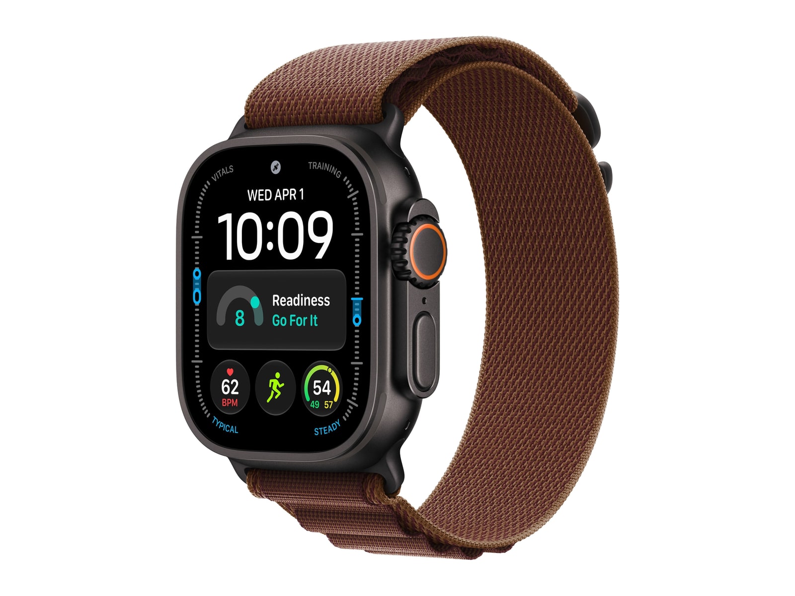 Apple Watch Ultra 4 GPS + Cellular 49mm Black Titanium Case with Burgundy Alpine Loop - L