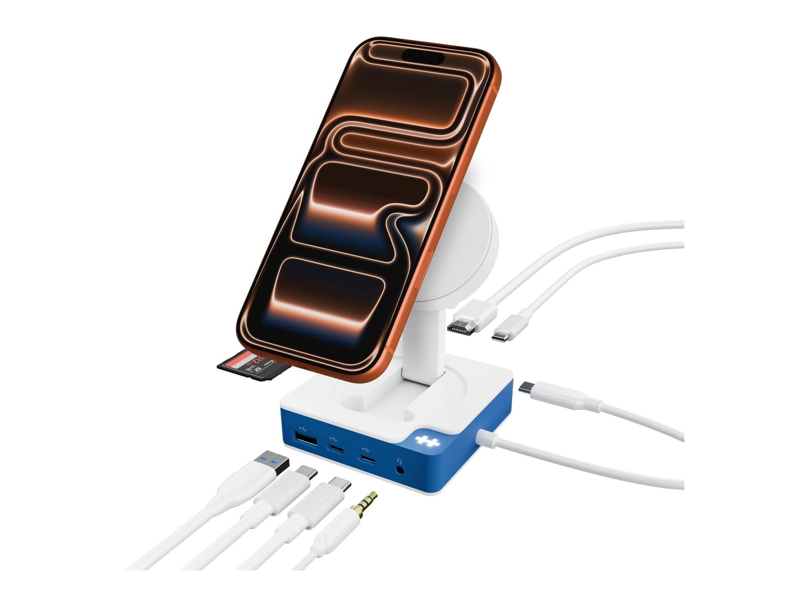 Hyper - HyperDrive Flex 5 Port USB-C Hub with Qi Phone Charger USB Hubs