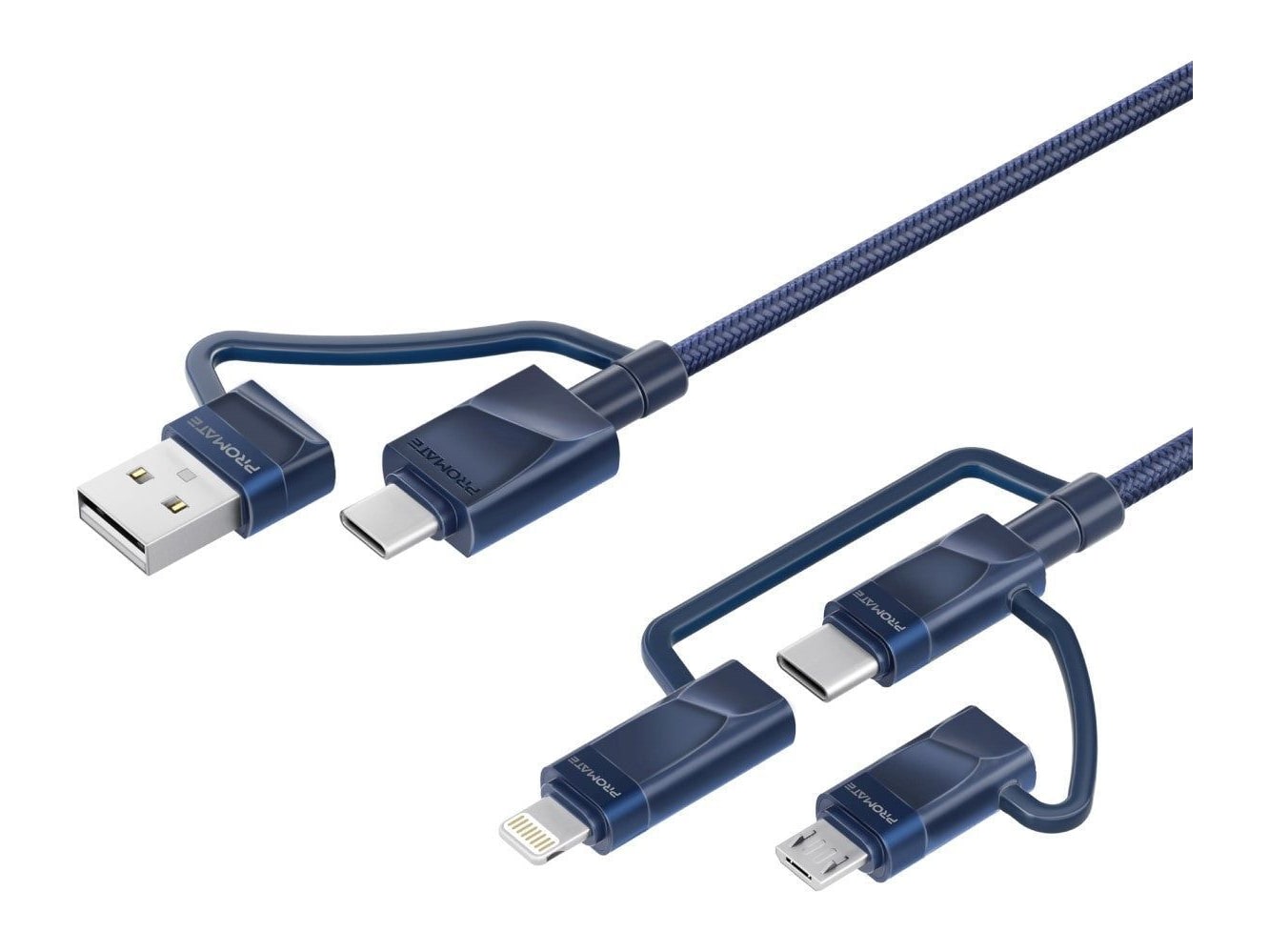 Promate - PentaPower Navy USB-C Cables