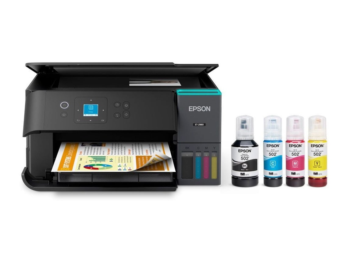 Epson - EcoTank ET-2980 Wireless Printers - Black