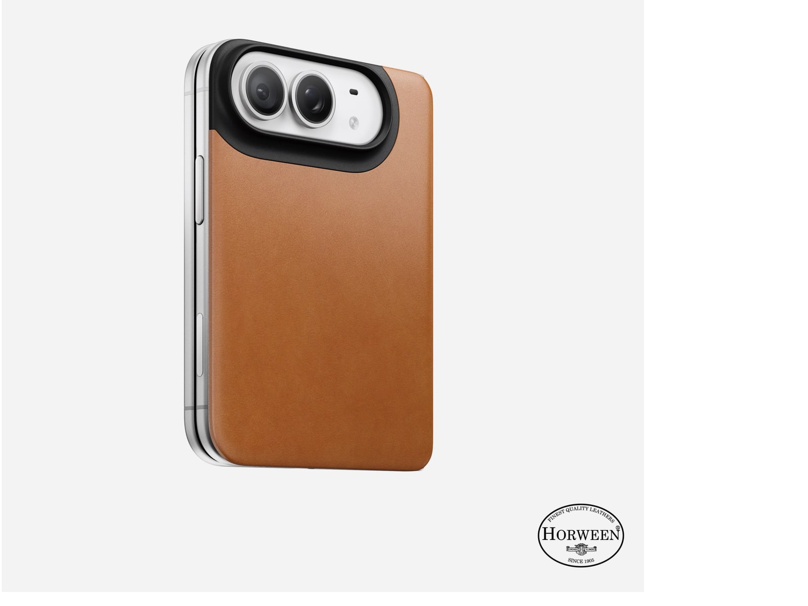 Nomad - Magnetic Leather Back - iPhone Duo Phone Cases - Saddle