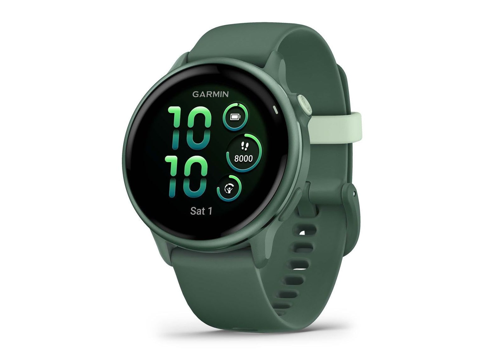 Garmin - vivoactive 6, Metallic Jasper Green with Jasper Green Band Smart Watches - Green