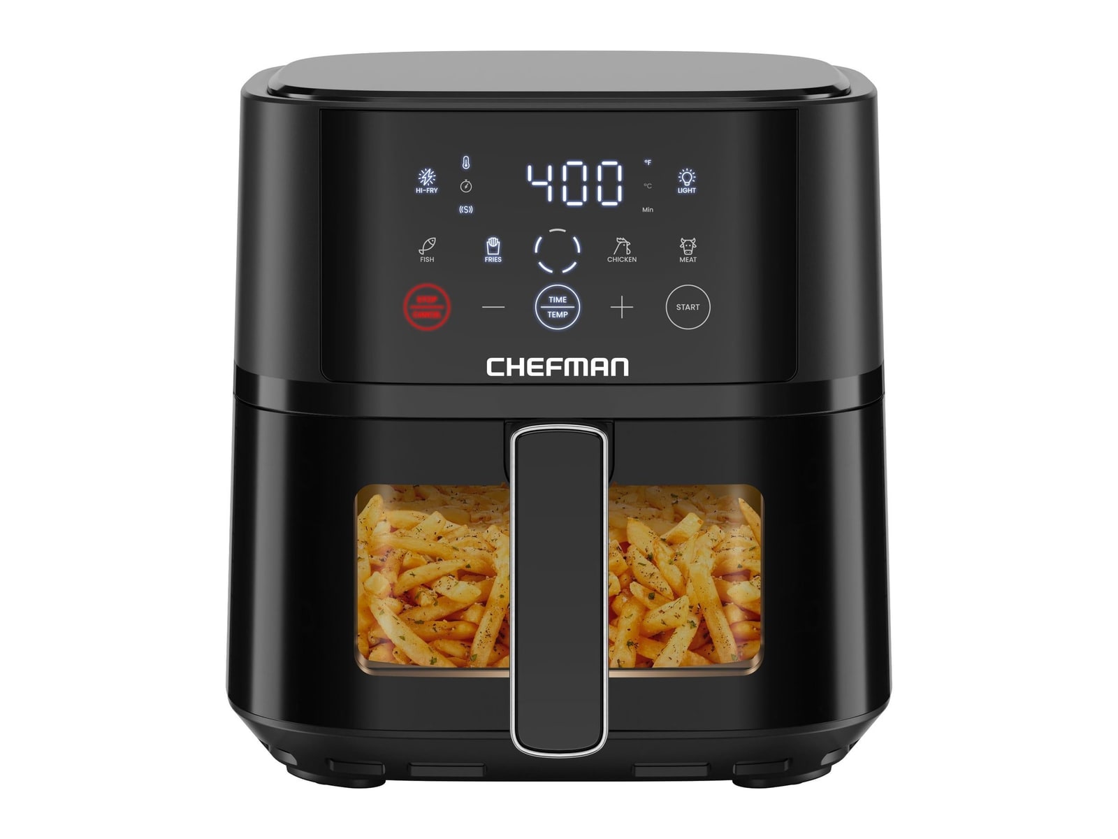 Chefman - TurboFry Touch 4-Quart Easy-View Air Fryer Black Air Fryers