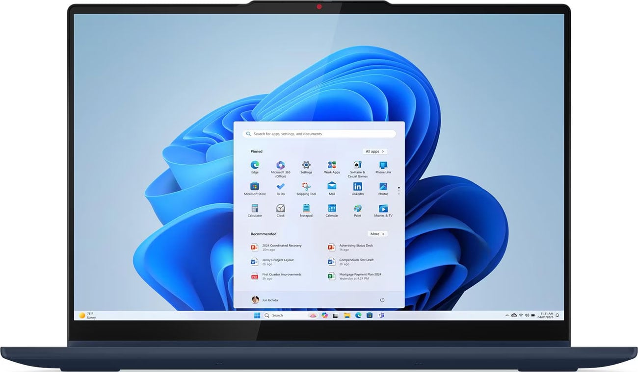 Lenovo - IdeaPad 5i 2-in-1 Touchscreen 16" - Intel Core Ultra 7 255U chip - 16GB Memory - 1TB SSD - Blue