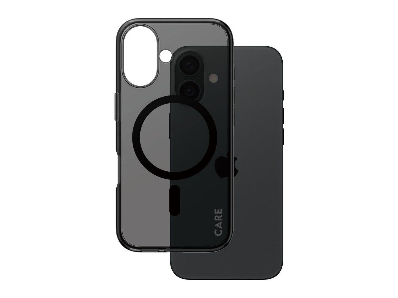 PanzerGlass - CARE Smokey Case w. Black MagSafe iPhone 16