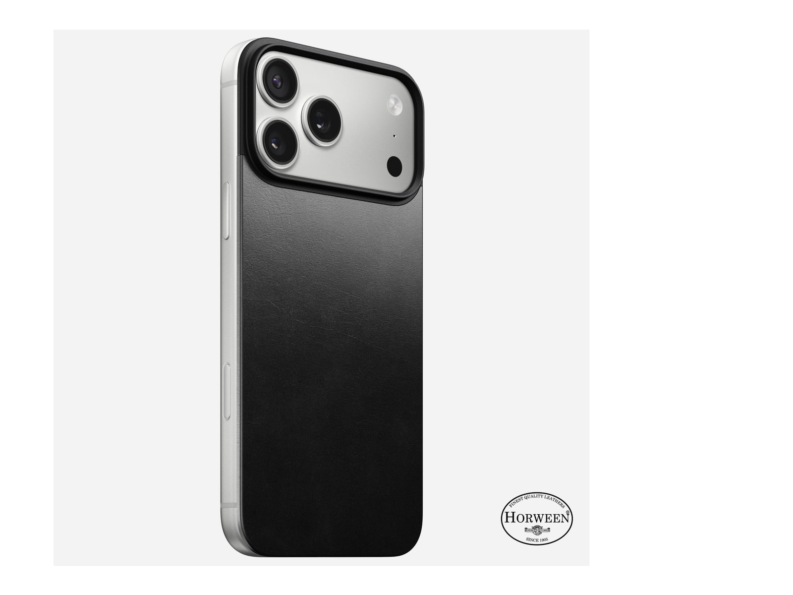 Nomad - Magnetic Leather Back - iPhone 17 Pro Max Phone Cases - Black