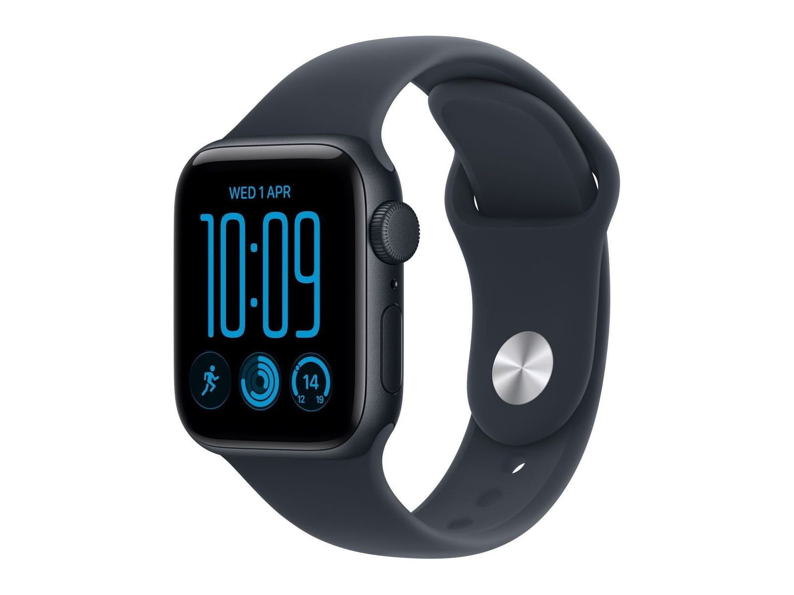 Apple Watch SE 3 GPS 40mm Midnight Aluminum Case with Navy Blue Sport Band - M/L