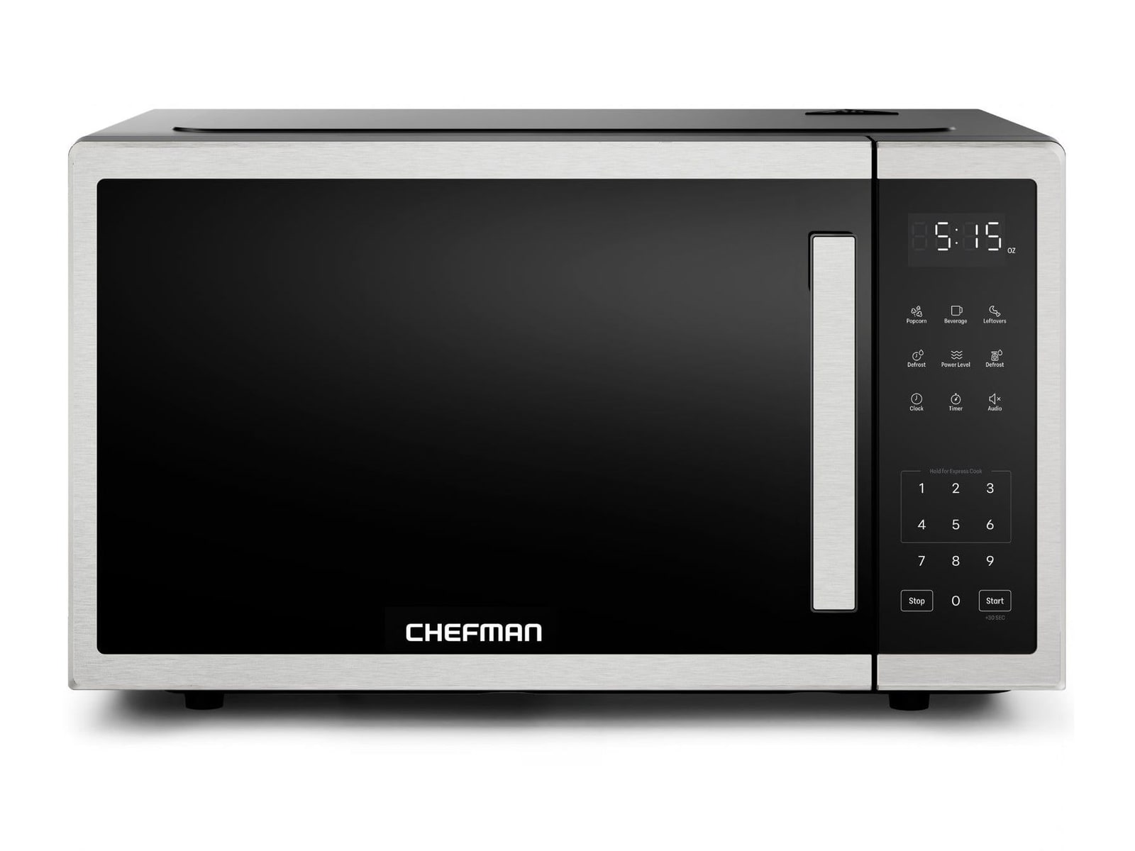 Chefman - Countertop Digital Stainless Microwave Oven - 1.1 Cu Ft Stainless Steel Microwaves
