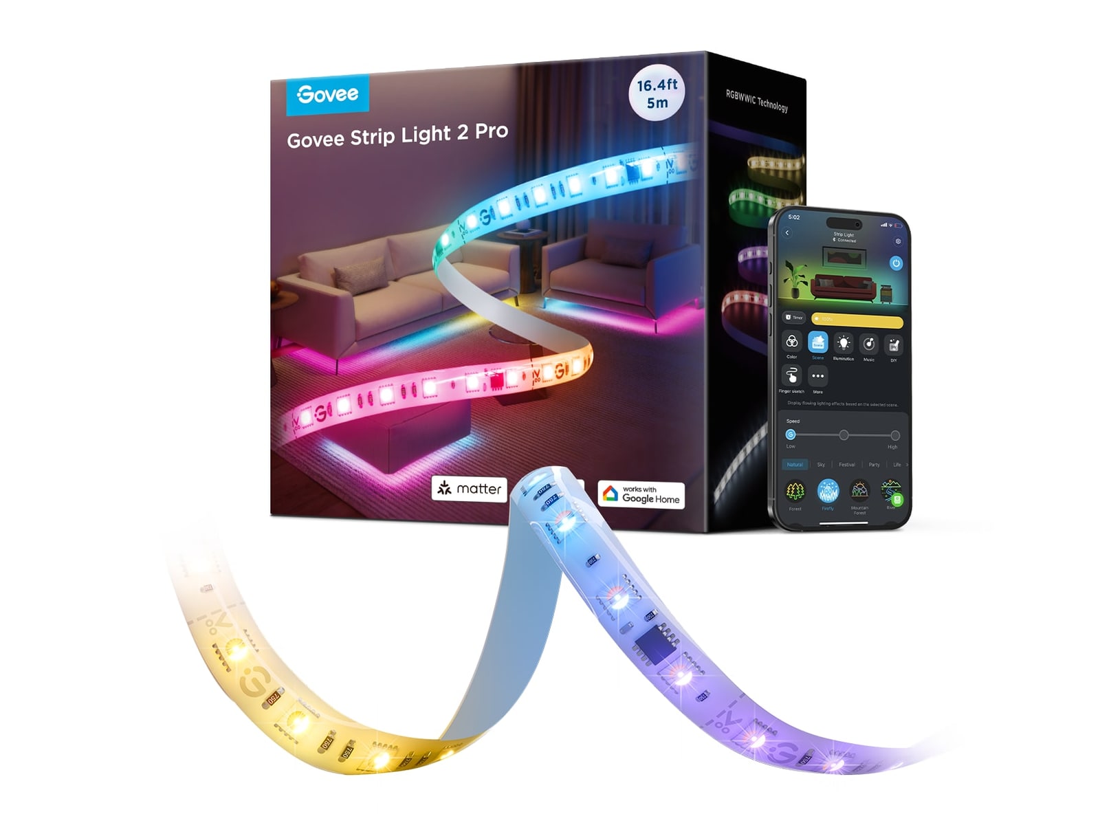 Govee - Strip Light 2 Pro 16.4ft Smart Lighting