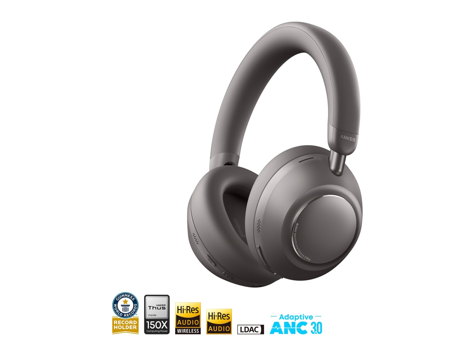 Soundcore - Space 2 Pro Bluetooth Over-Ear Headphones - Midnight Grey