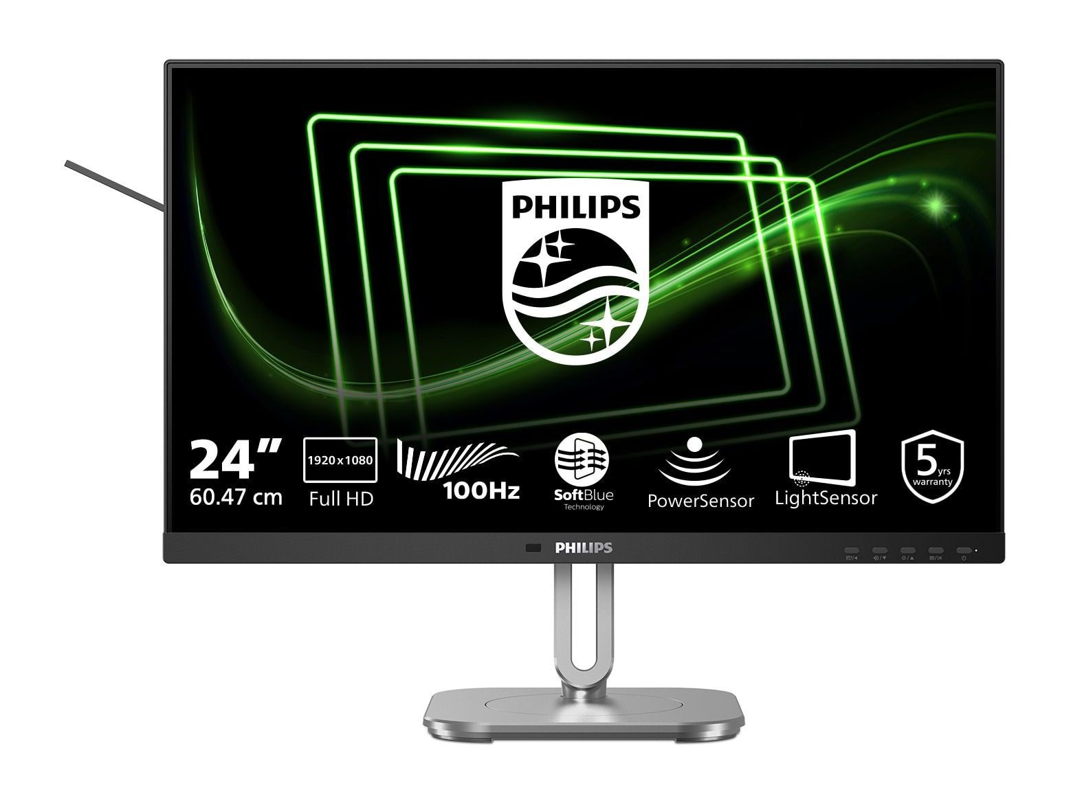 Philips - 23.8" 24B2G5200 Full HD 100Hz Professional Monitors - Anthracite