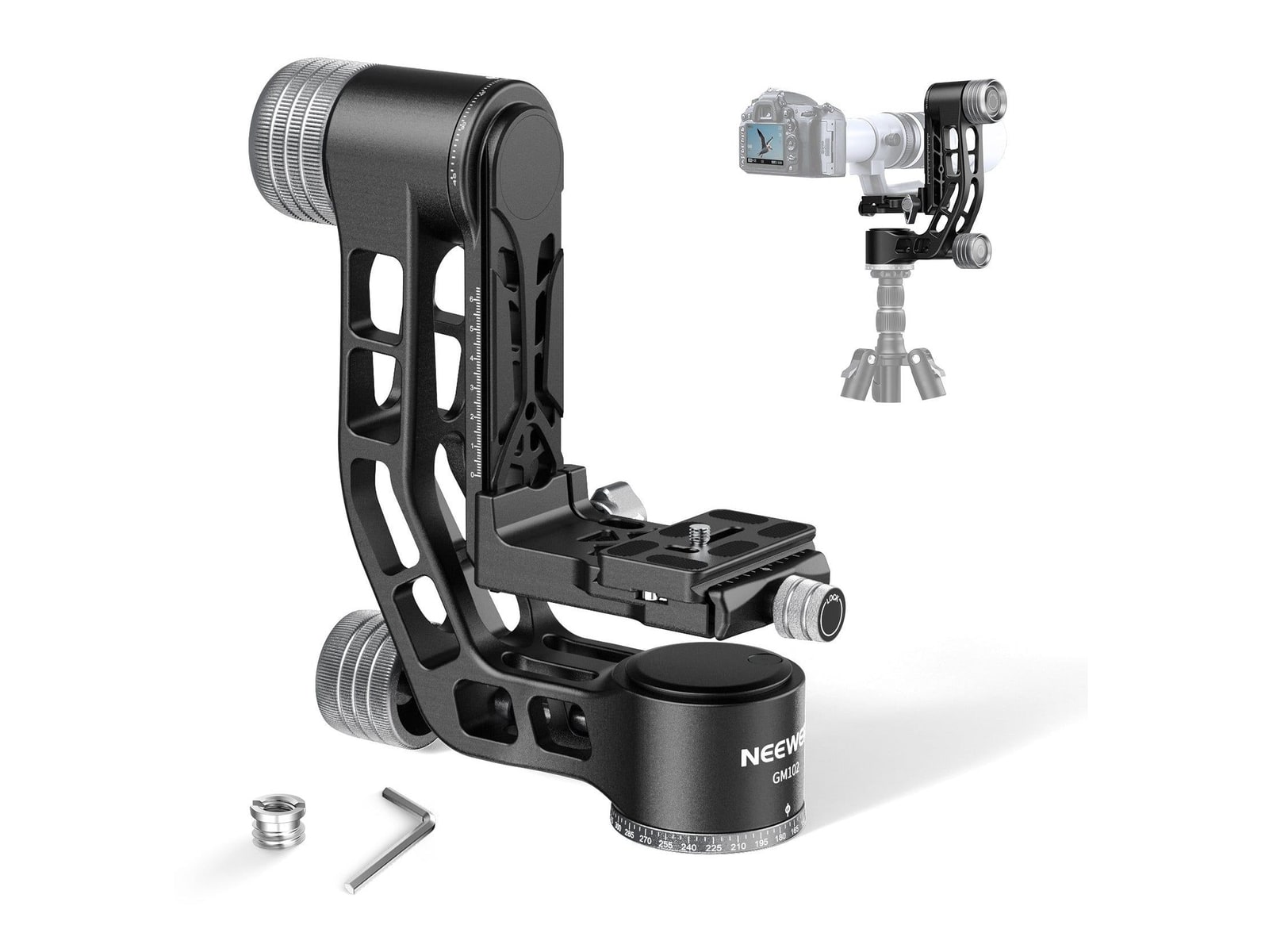 Neewer - GM102 Tripod Gimbal Head Camera Accessories