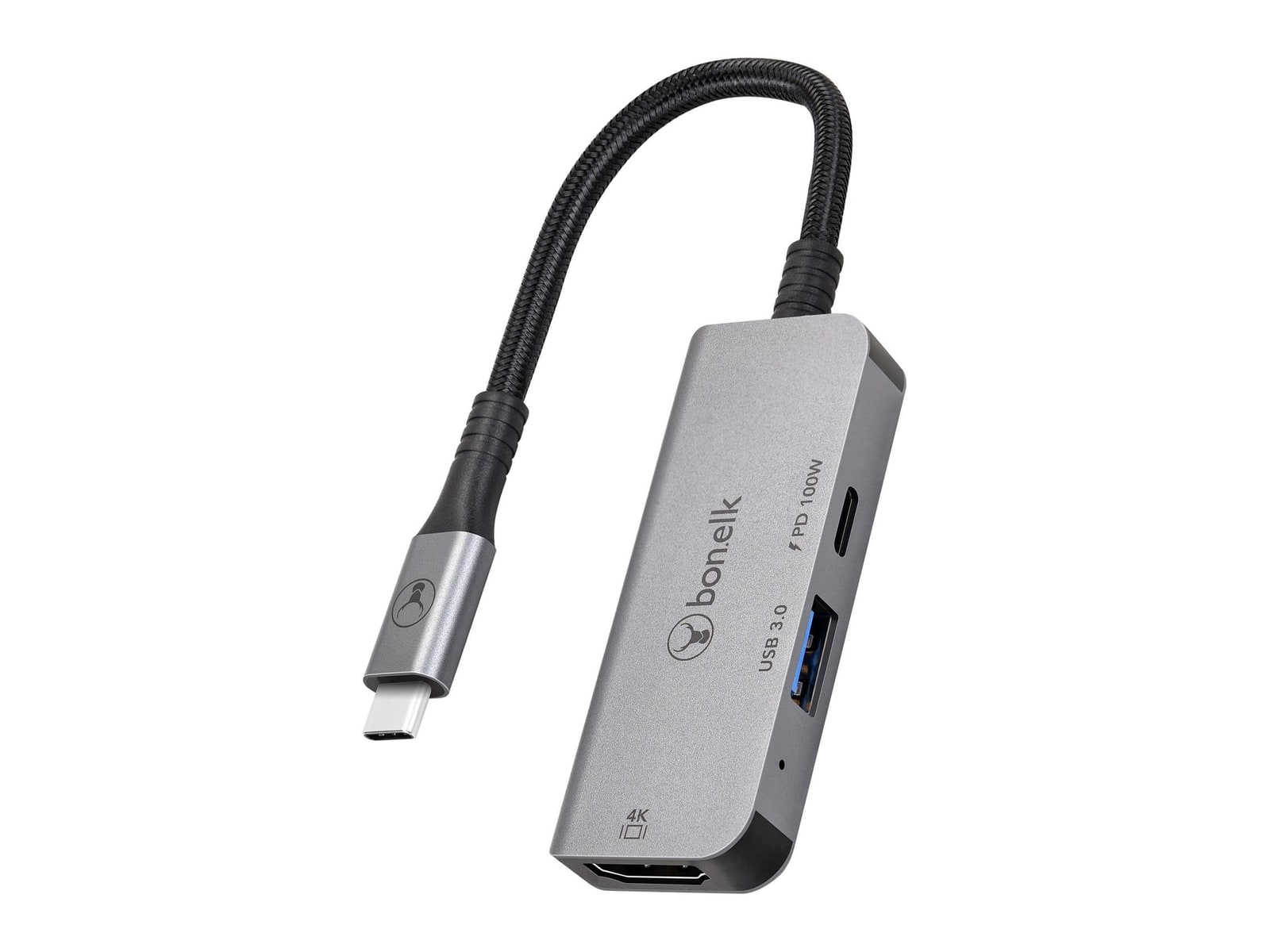 Bonelk - Long-Life 3-in-1 Multiport USB Hubs - Gray