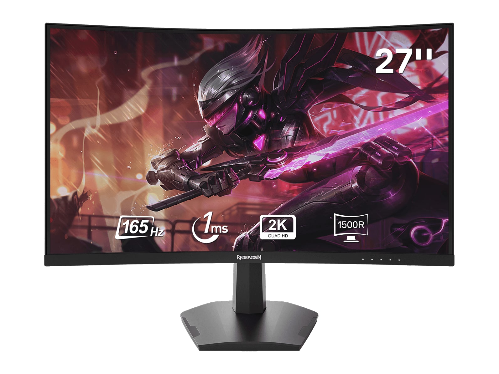 Redragon - CORAL GM27 27-inch QHD 165Hz Curved Gaming Monitor