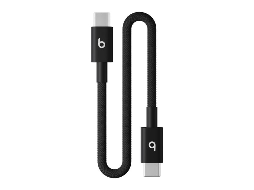 Beats - USB-C to USB-C Woven Short Cable - 20 cm / 8 in. - Bolt Black