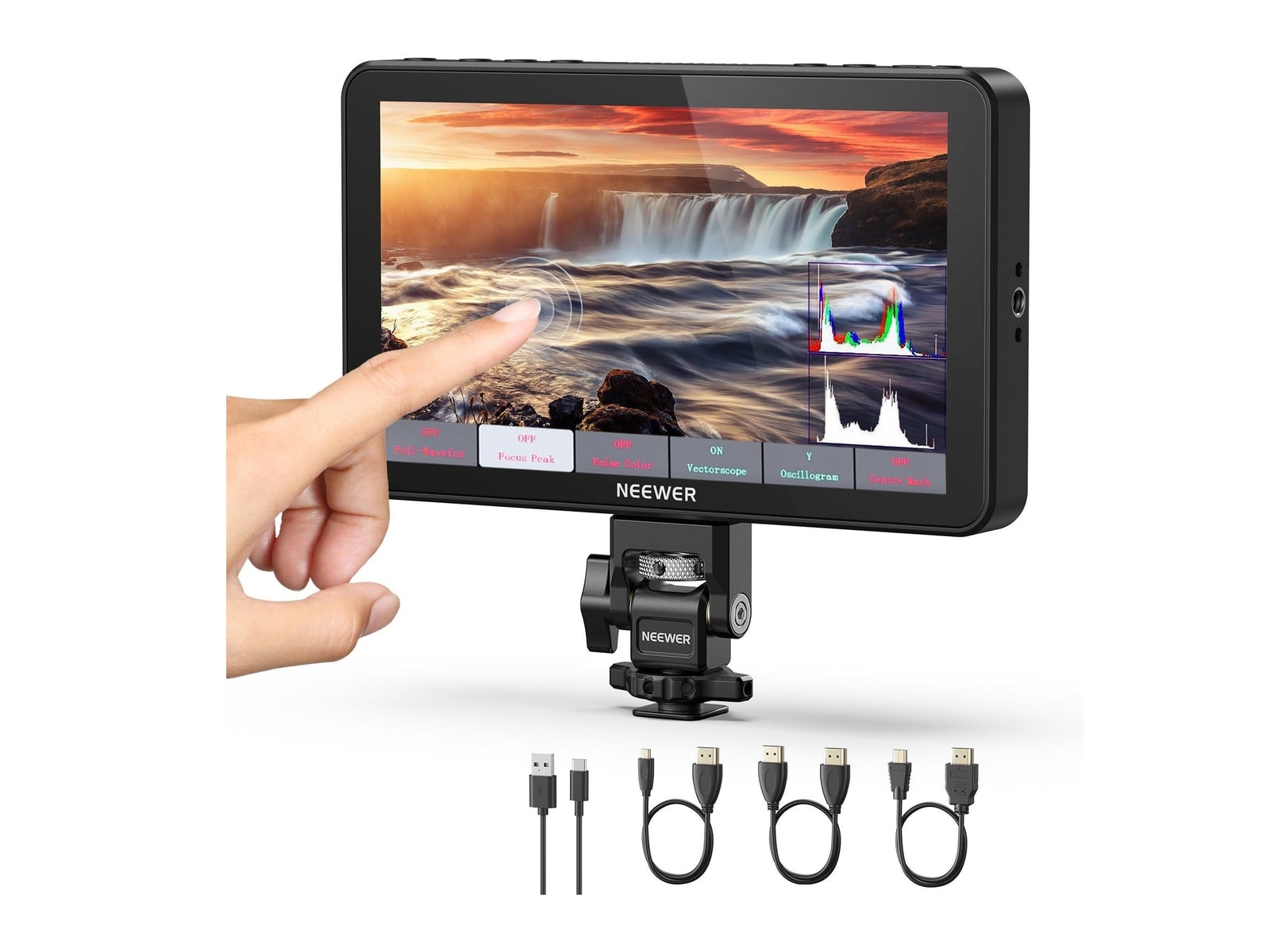 Neewer - F600 LED 7" Camera Touch Screen Monitor Camera Accessories