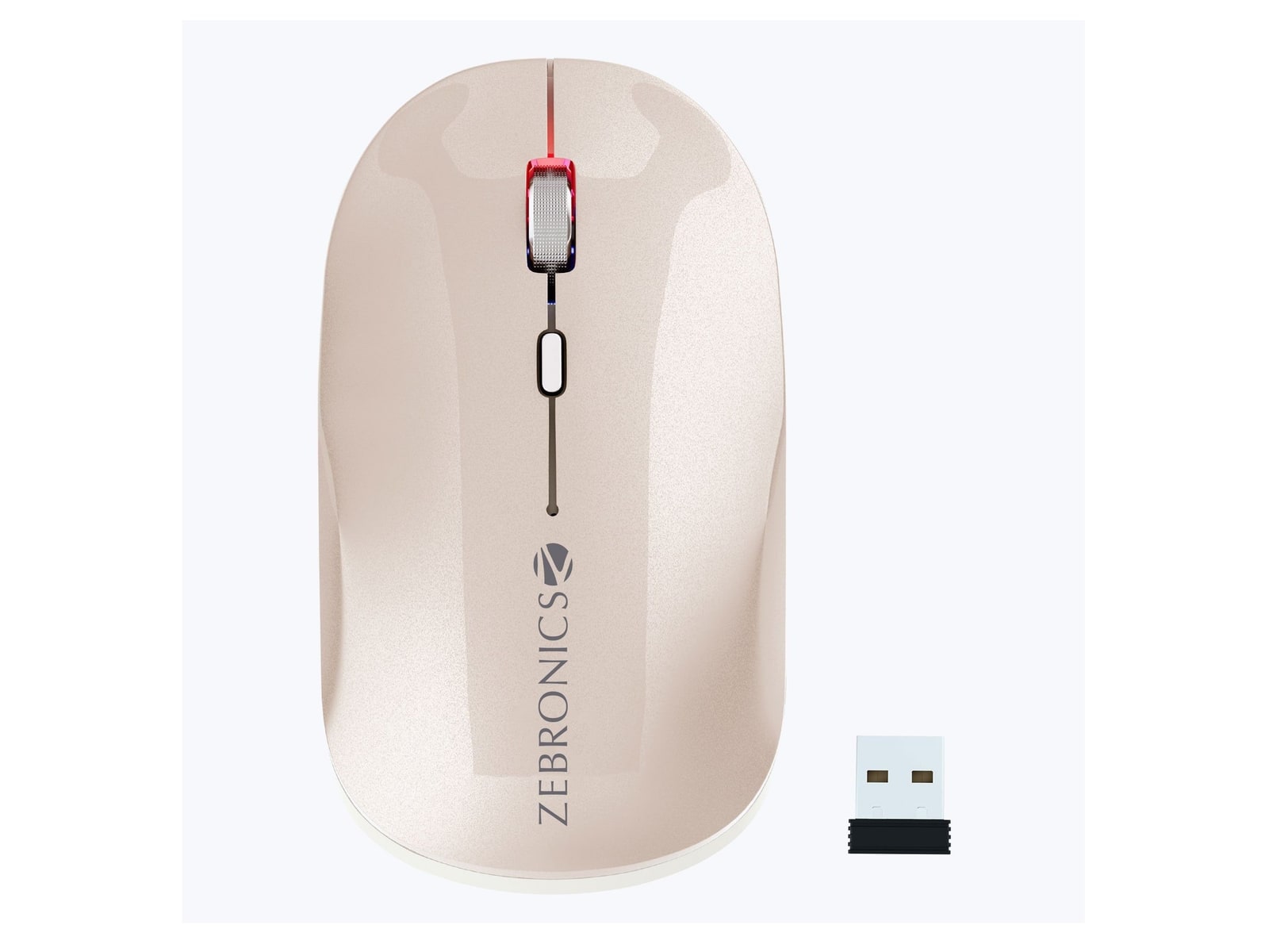 Zebronics - Zeb Poise Wireless Mice - Pearl White