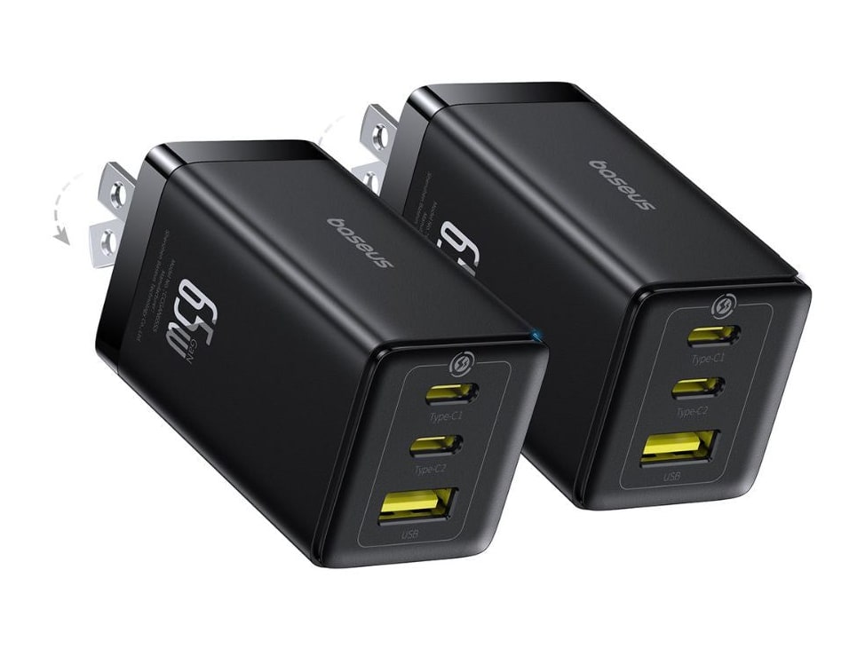 Baseus - GaN5 Pro 2 Pack Fast Charger 2C+U 65W Wall Chargers