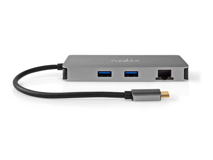 Nedis - CCBW64250AT02 7-in-1 USB-C Multi-Port Adapter USB Hubs - Anthracite