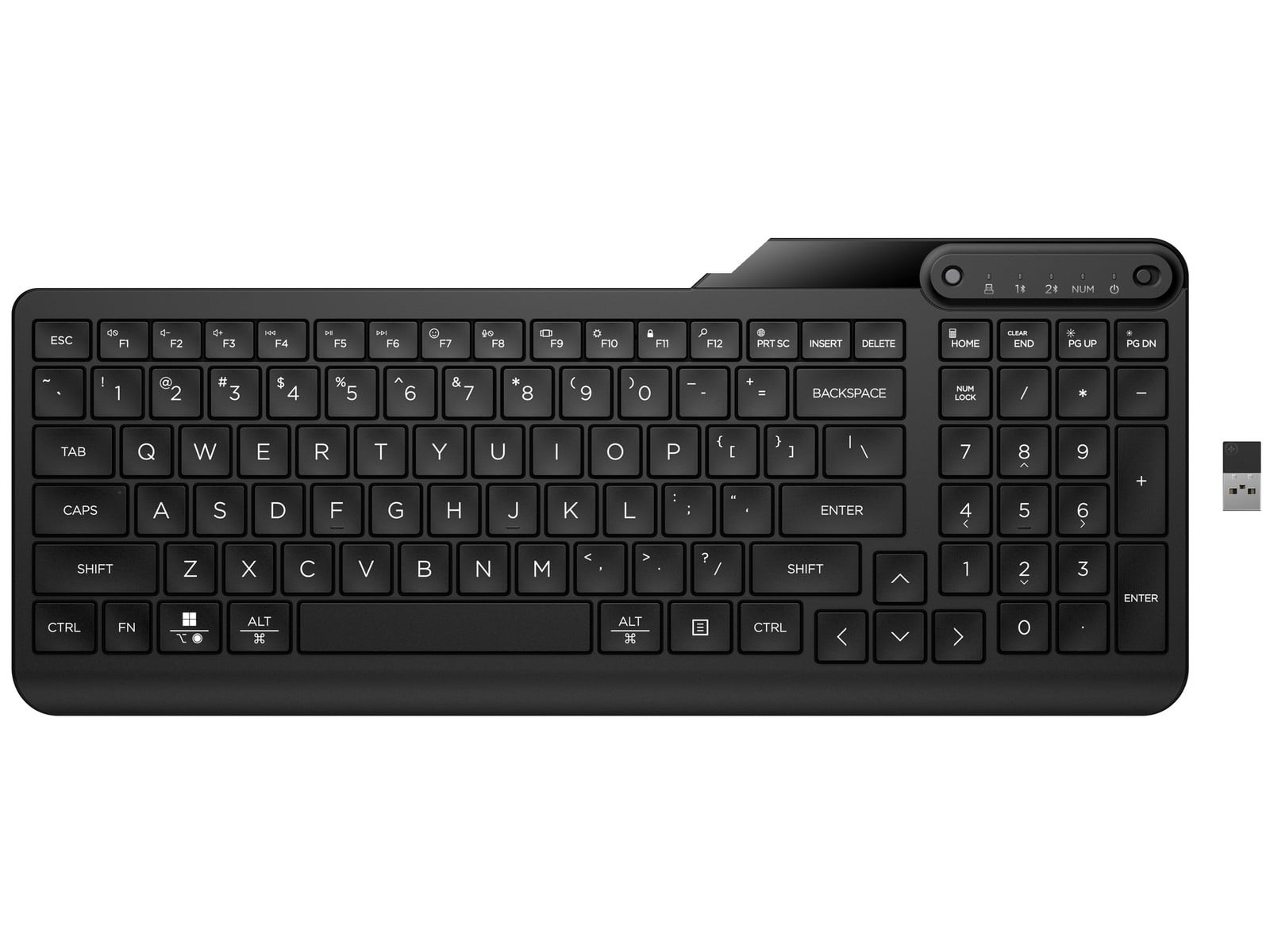 HP - 475 Dual-Mode Wireless Keyboards - Black