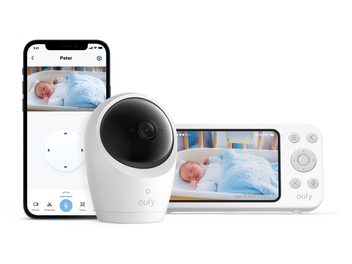 Eufy - E20 5" Smart Video Baby Monitor with 2K Pan-Tilt Camera Baby Monitors