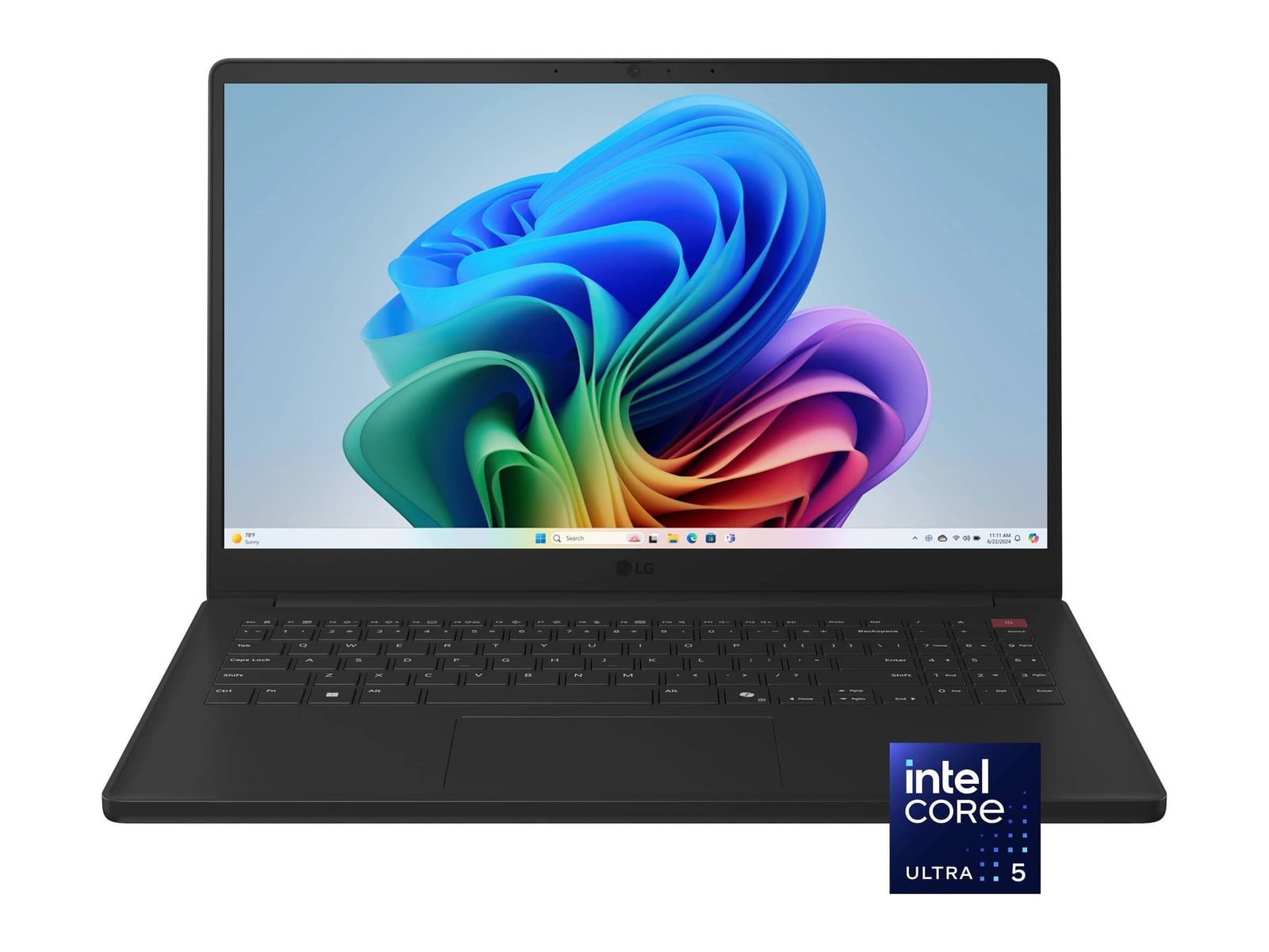 LG - gram Book 15U50U-H.AR55U1 15" - Intel Core Ultra 5 115U chip - 8GB Memory - 512GB SSD - Titan Black