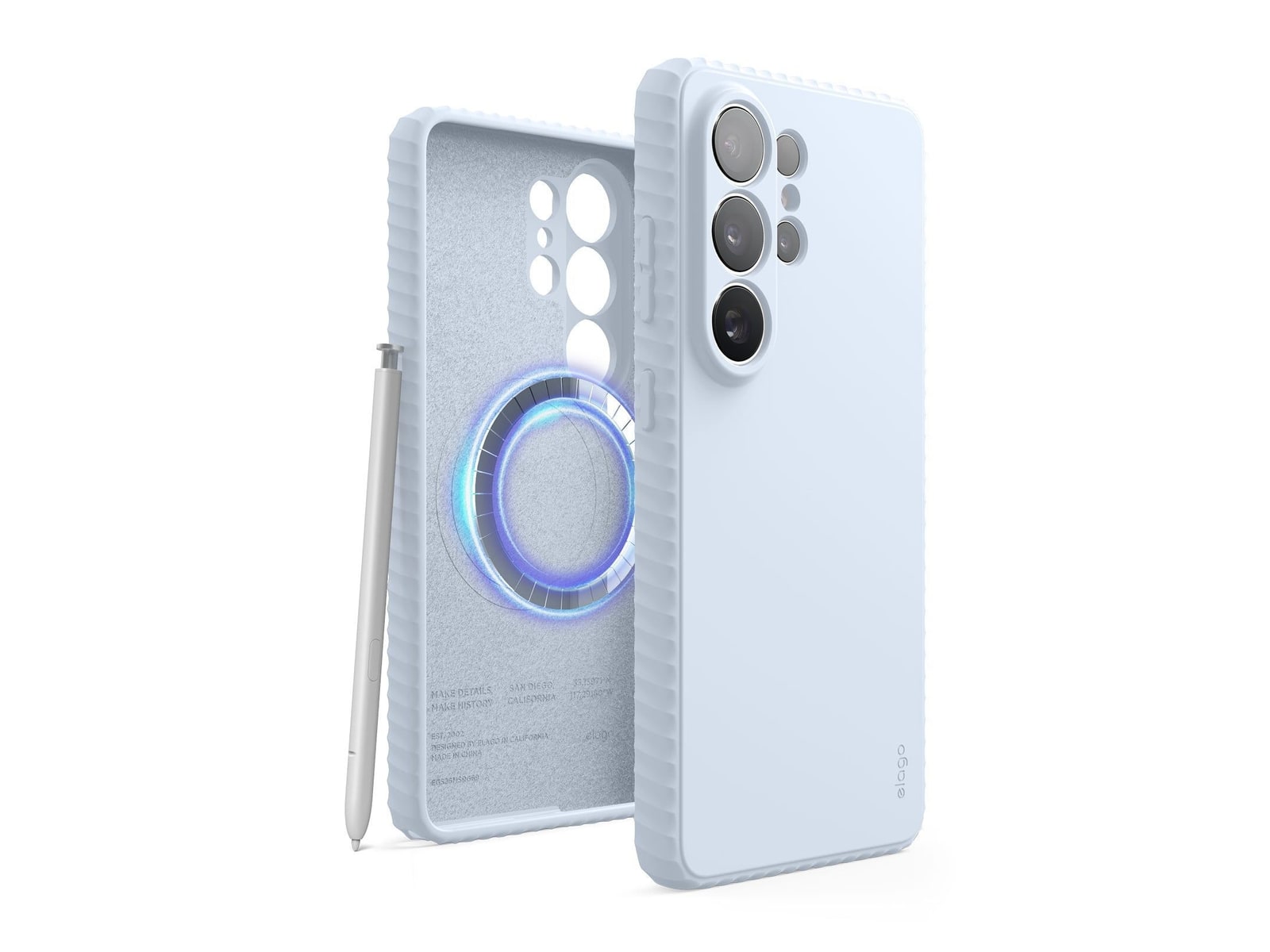 elago - Magnetic Ridge Case - Galaxy S26 Ultra - Light Blue