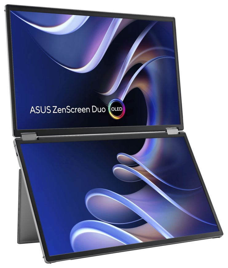ASUS - 14" ZenScreen Duo MQ149CD 1920x1200 60Hz Portable Monitors - Silver