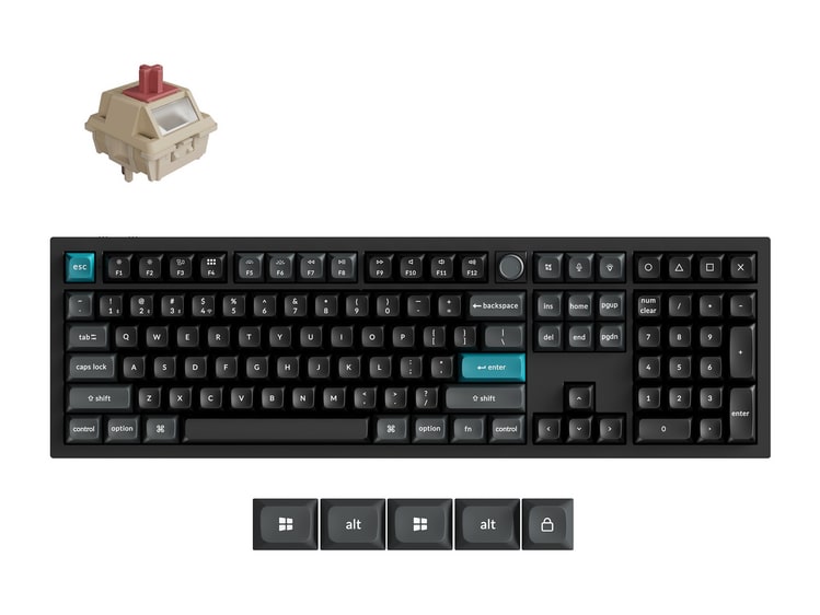 Keychron - Q6 Ultra 8K Wireless Mechanical Keyboards - Black
