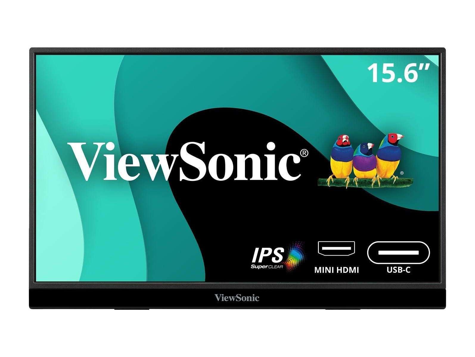 ViewSonic - 15.6" VX1655 FHD 60Hz Portable Monitors - Black
