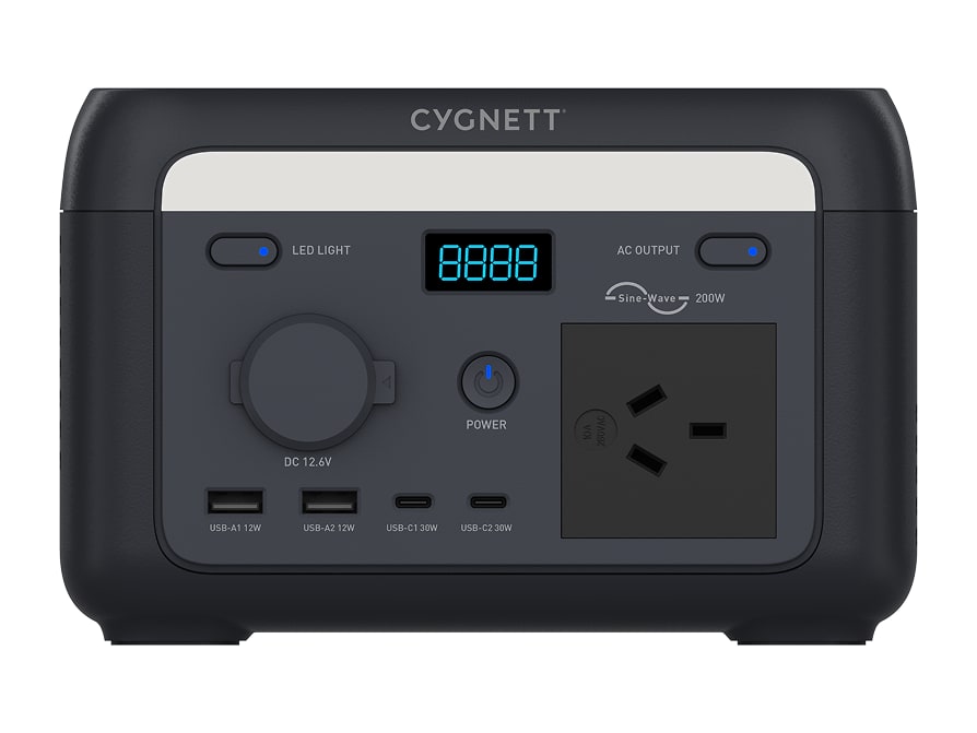 Cygnett - Roam 200W/102.4Wh Portable Power Station Solar Chargers