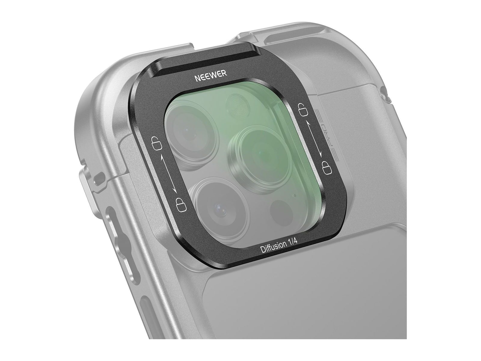 Neewer - FL-I5 1/4 Black Diffusion Phone Lens Filter For iPhone PA073/PA074 Cage Camera Accessories