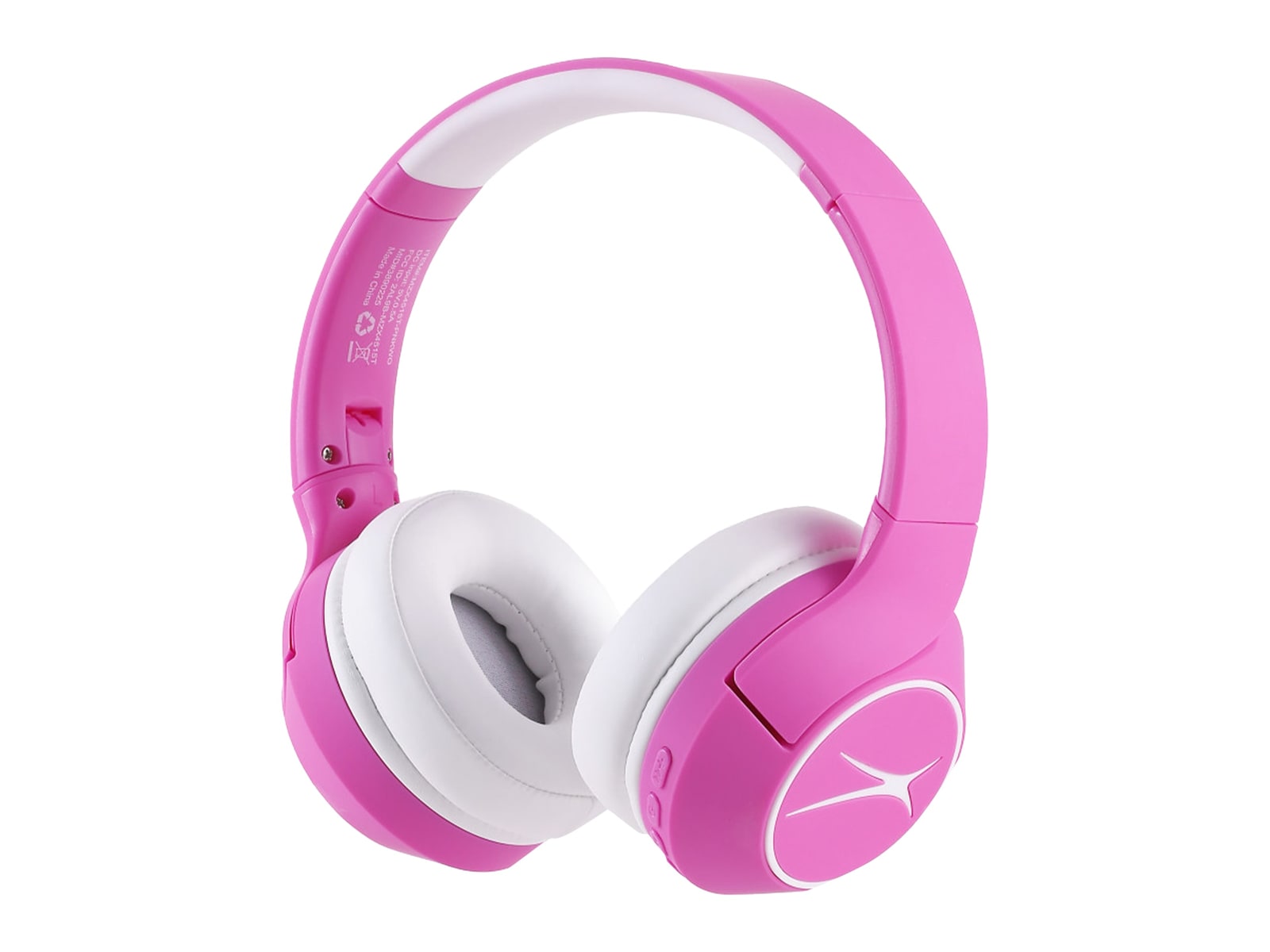 Altec Lansing - Kid Safe Pro ANC Bluetooth Noise Cancelling Headphones - Pink/White