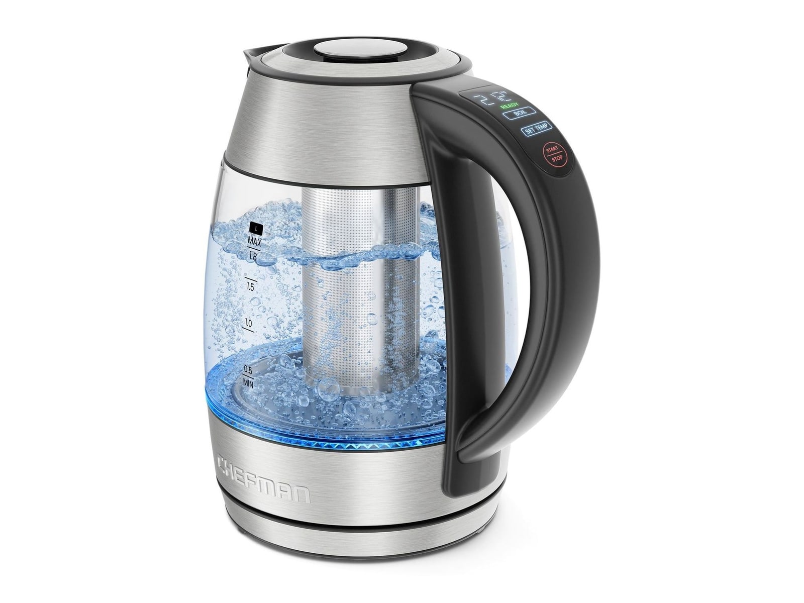 Chefman - Custom-Temp 1.8L Electric Kettle w/ Temperature Control, Keep Hot Function Electric Kettles