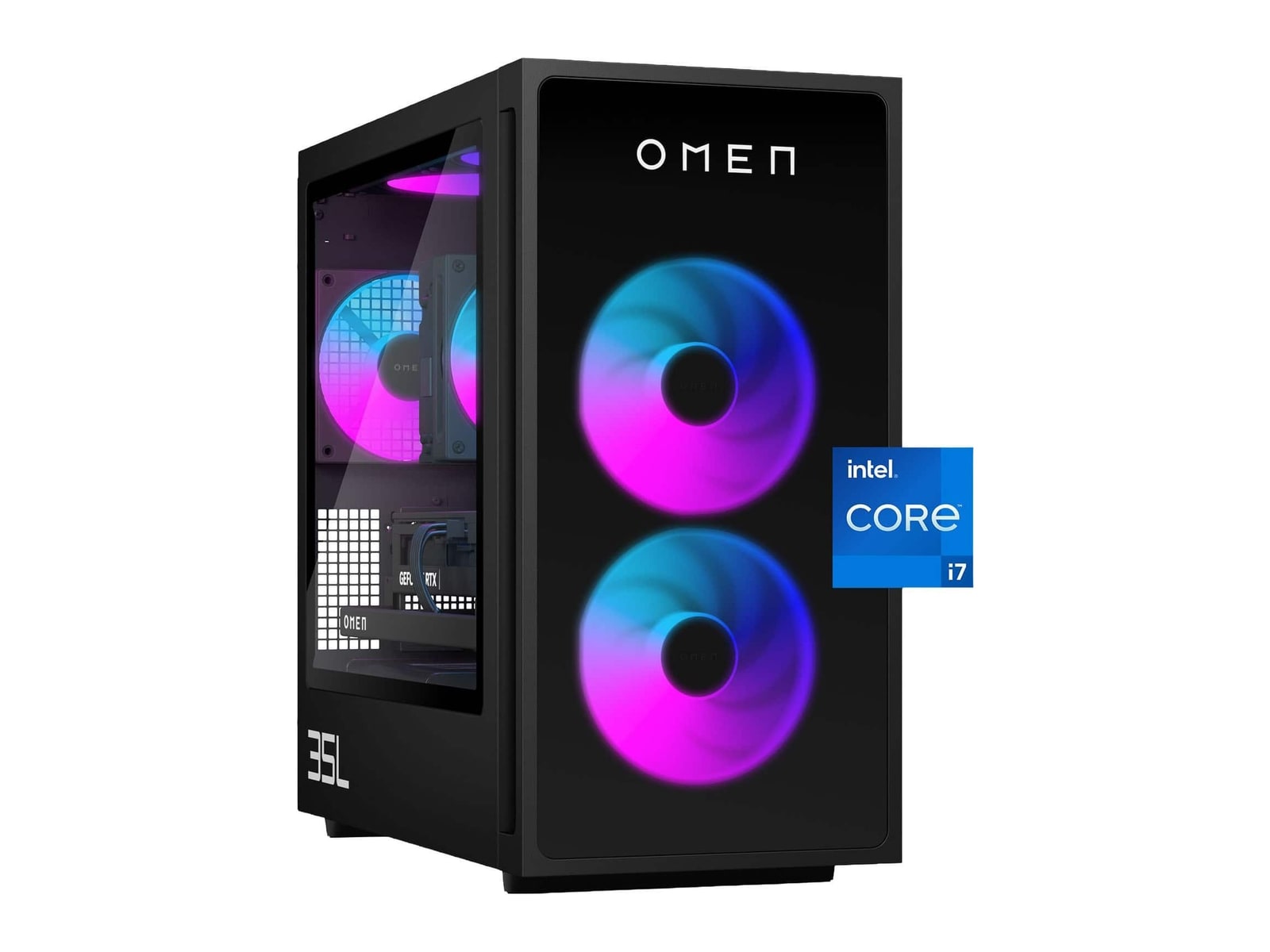HP - OMEN 35L - Intel Core i7-14700F chip - 16GB Memory - 1TB SSD - Shadow Black
