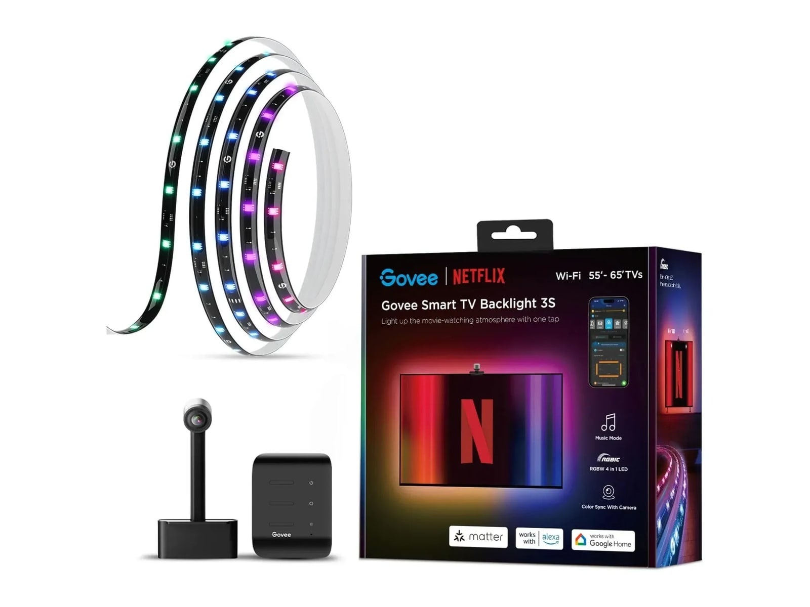 Govee - Smart TV Backlight 3S Netflix Edition 55-65 inch Smart Lighting
