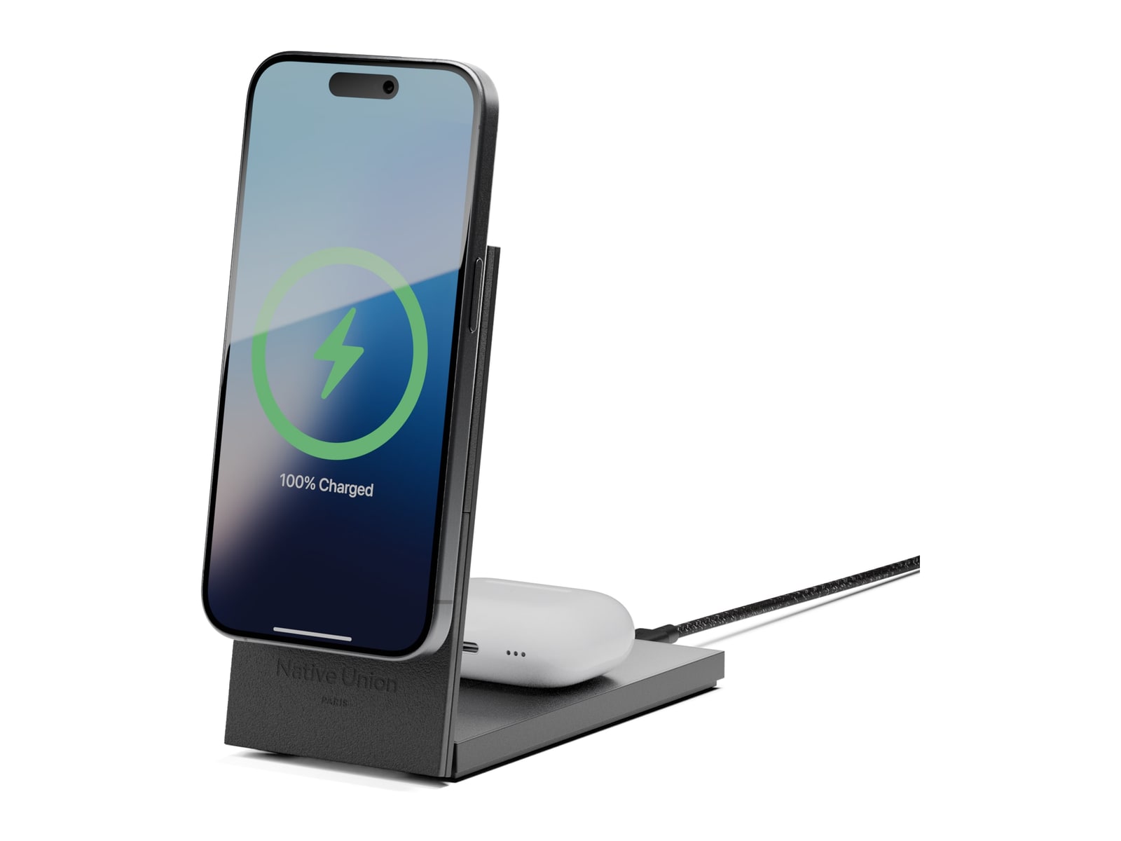 Native Union - Rise 2-in-1 Magnetic Wireless Charger Black Wireless Chargers