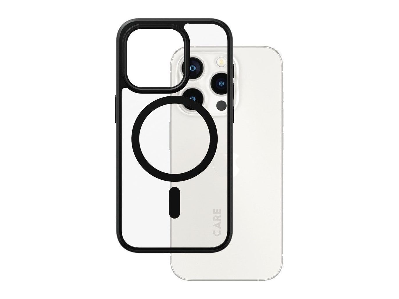 PanzerGlass - CARE Urban Combat Case Transparent w. Black MagSafe iPhone 15 Pro