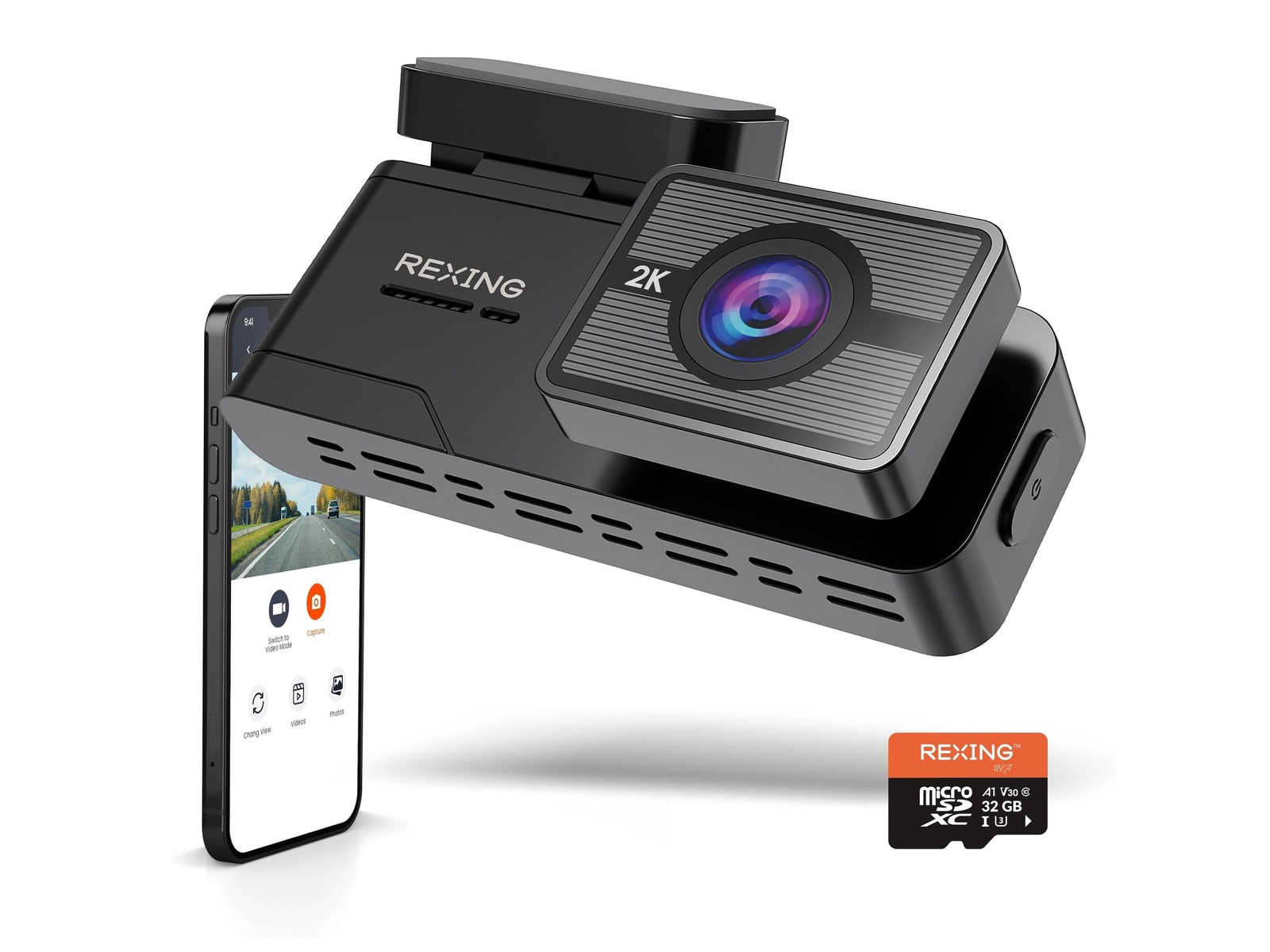 Rexing - C1 2K Dash Cameras - Black