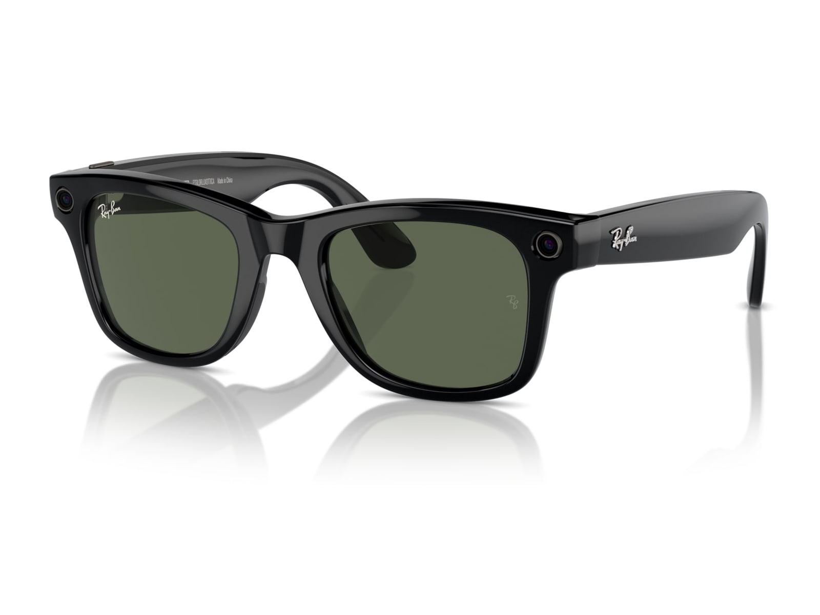 Ray-Ban Meta Wayfarer (Gen 1) — Shiny Black, G-15 Green
