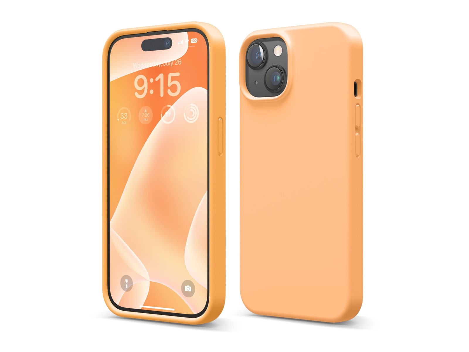 elago - Premium Silicone Case - iPhone 15 - Salmon