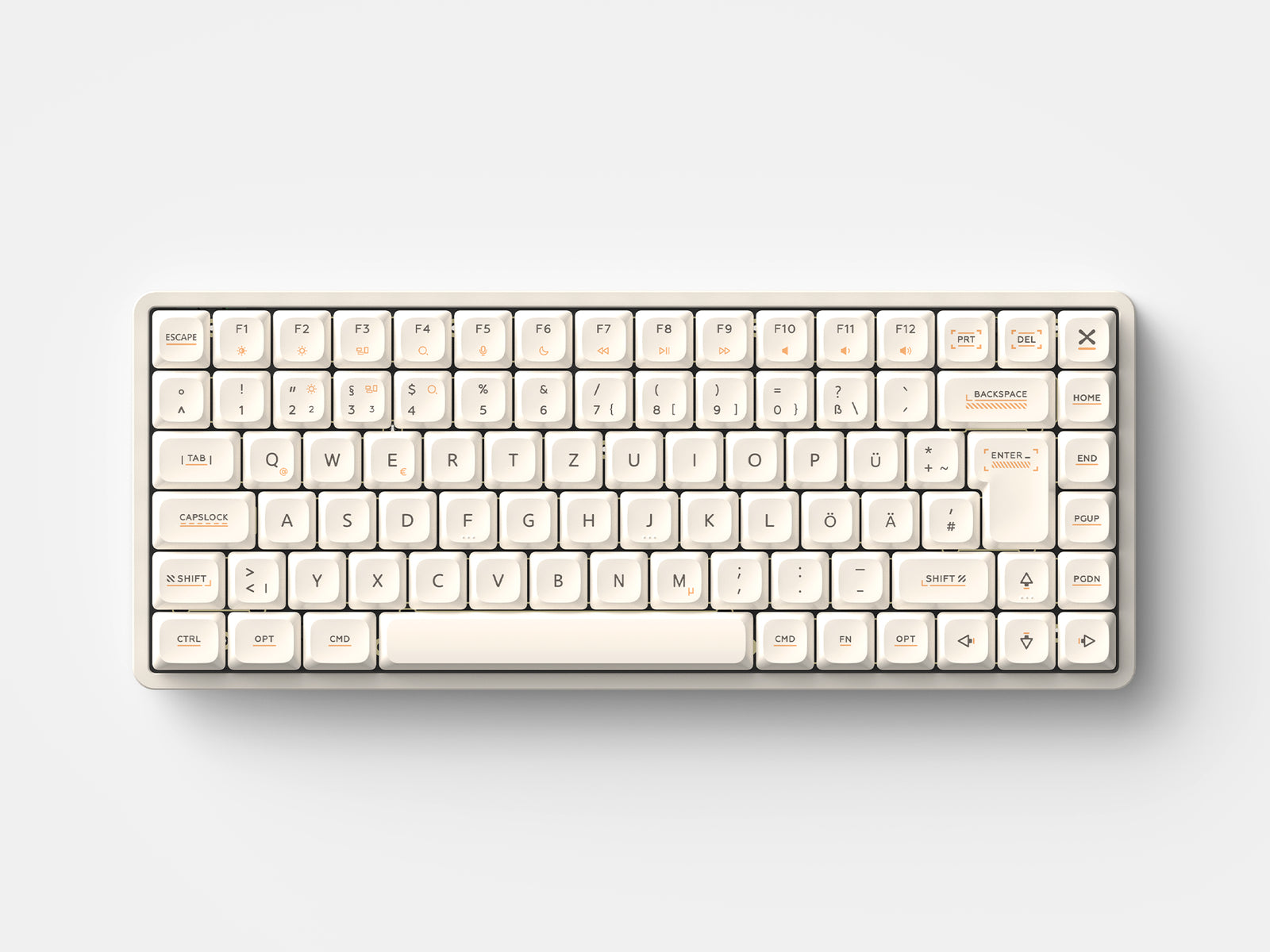 IQUNIX - Magi75 ISO DE Wireless Keyboards - Ochre White