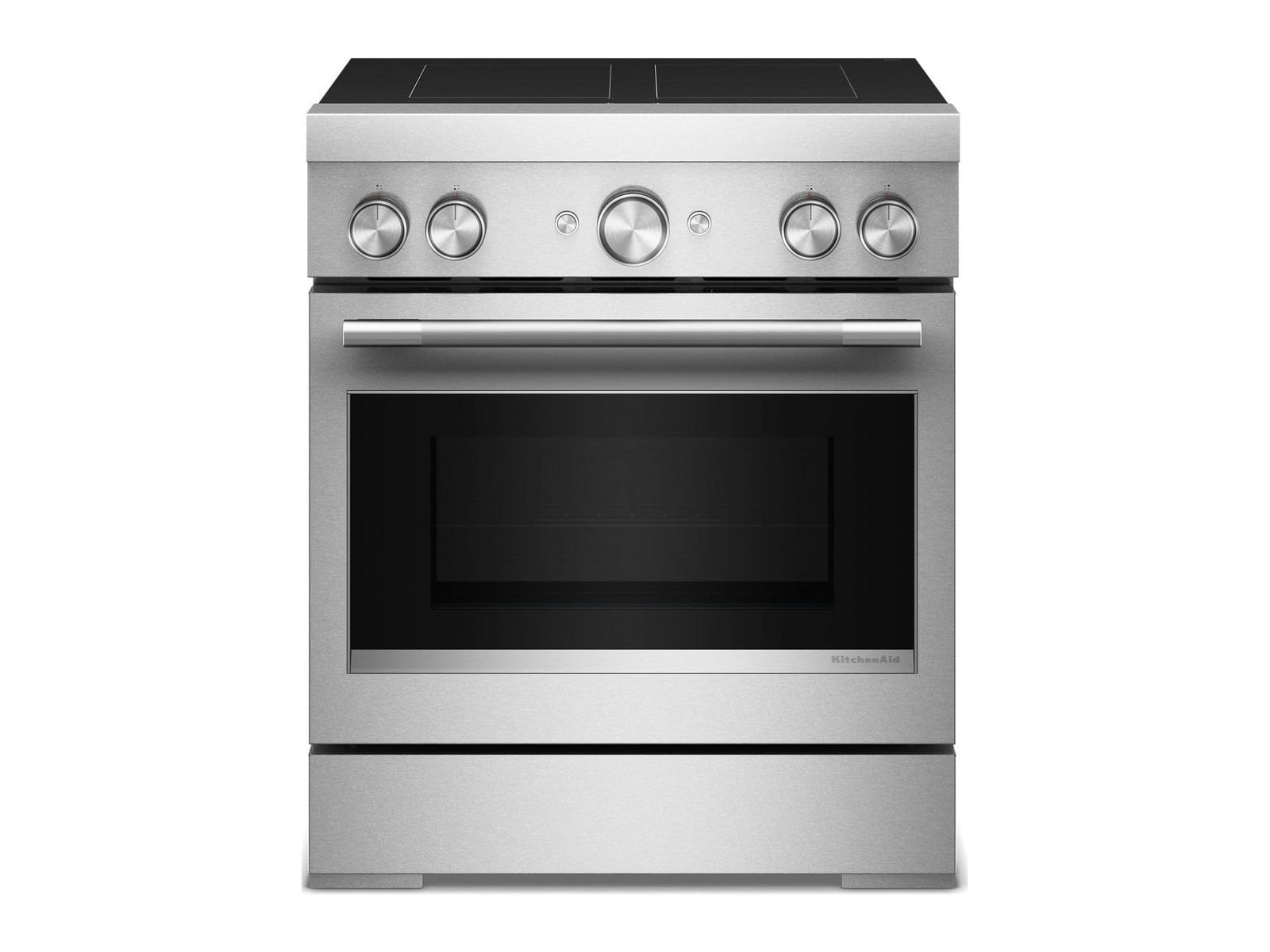 KitchenAid - 4.1 Cu. Ft 4-Element Induction Commercial-Style Range with Air Fry 30-Inch Wide Stainless Steel Ovens & Ranges