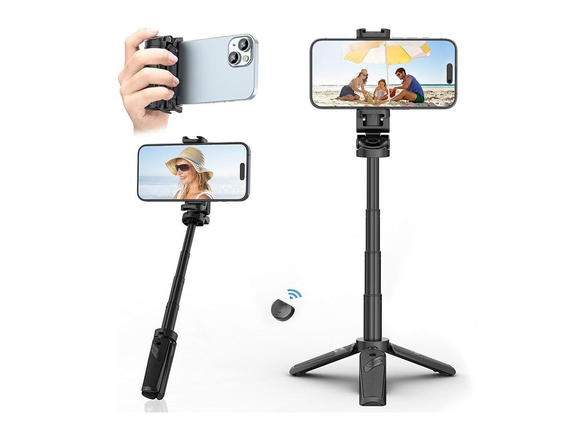 Ulanzi - JJ02 Extendable Grip Phone Tripod with Remote Camera Accessories - Black