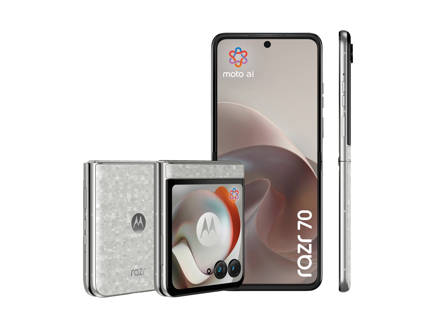 Motorola - Razr 70 5G 256GB - Bright White