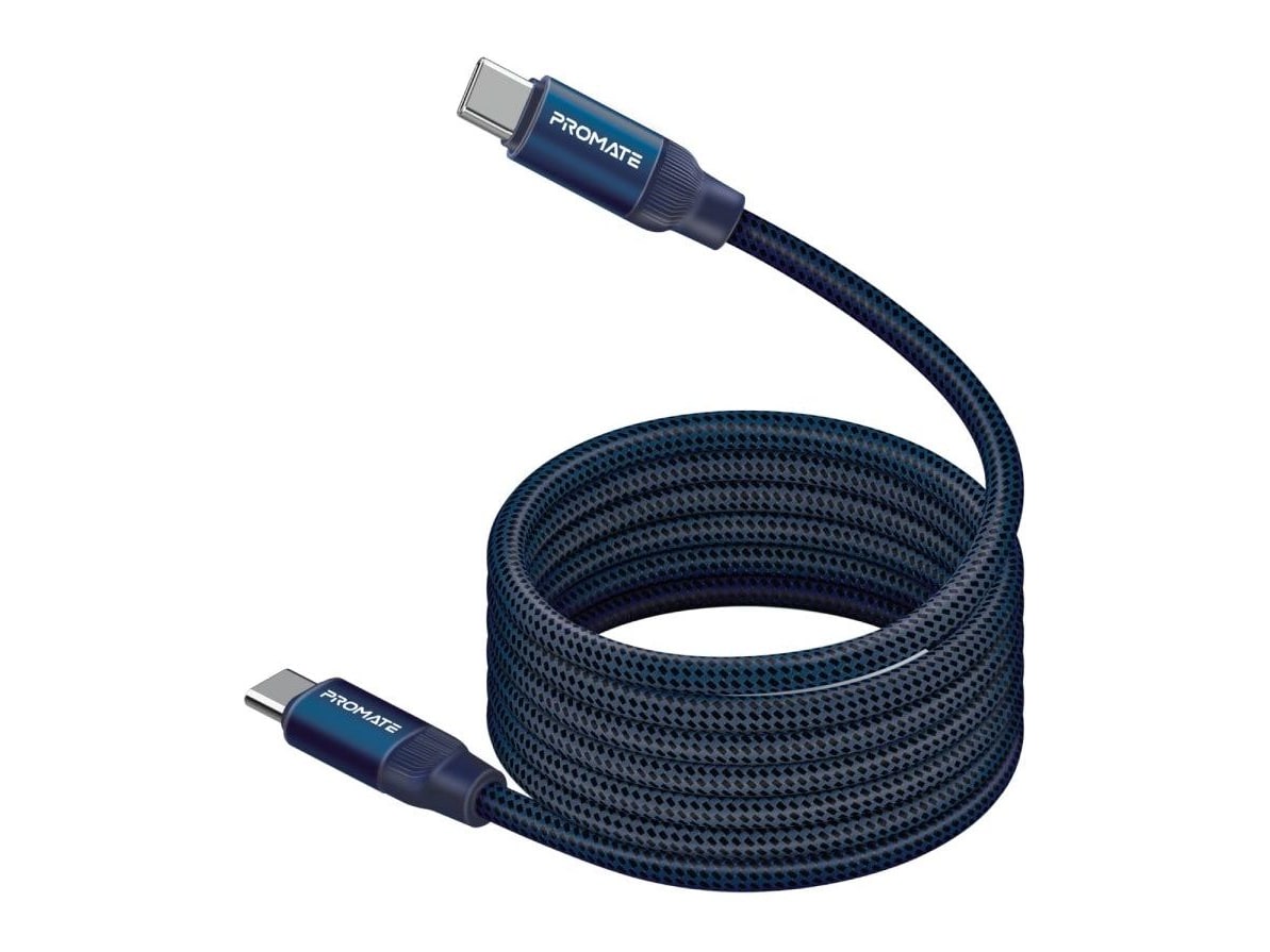 Promate - Springy Blue USB-C Cables